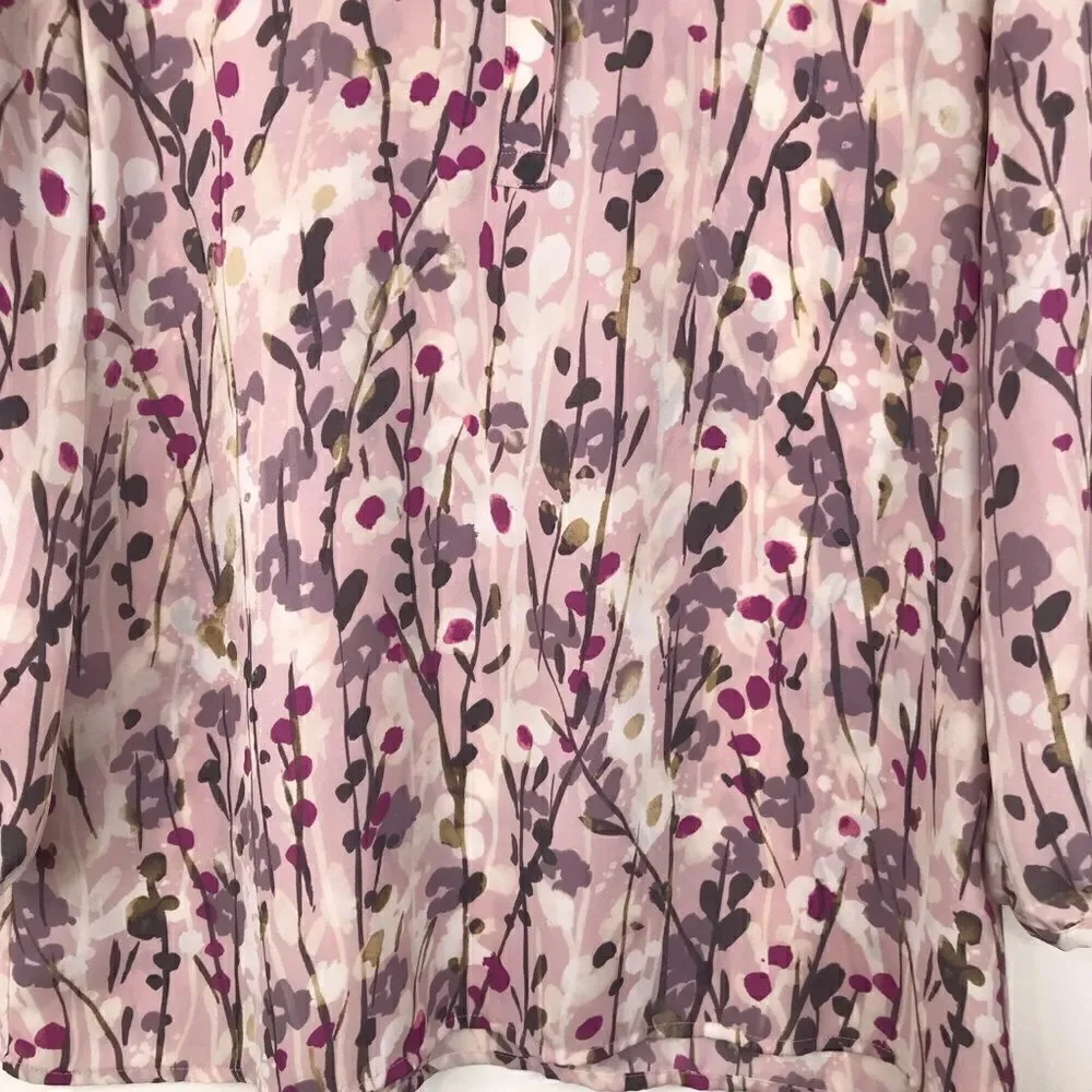 Cynthia Rowley Lavender Floral Blouse - Picture 7 of 10